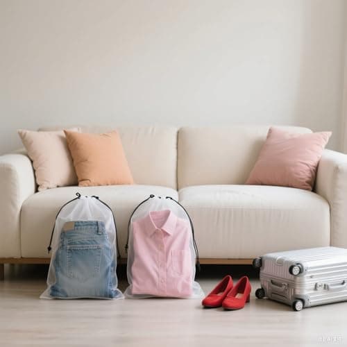 40 Pcs Clear Clothes Bags for Travel, Drawstring Bags 40 * 30 CM+50 * 40 CM — view 6