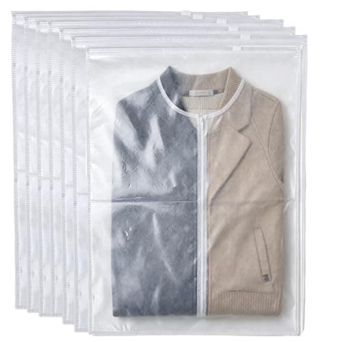 10Pcs Large Ziplock Bags, 40 X 30cm Travel Clothes Storage Bags Reusable Clear Storage Bag Zip Lock Seal Luggage Organiser Pouches for Clothes Shoe Supplies