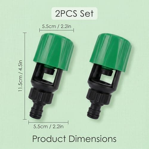 2-Piece Universal Tap Connector for Hose Pipe, Kitchen Tap Hose Connector, Mixer Tap Hose Connector with Tap Adapter, Fitting Set for Secure Connection to Standard Kitchen Taps — view 2