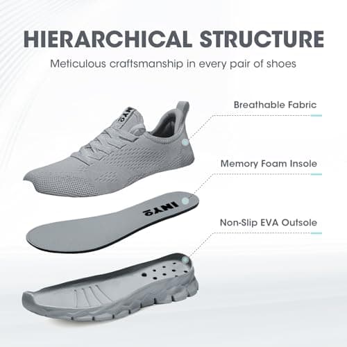 Womens Trainers Running Shoes Jogging Fitness Sneakers Lightweight Breathable Walking Gym Sports Casual Trainers Tennis Shoes，Grey Size 8 UK — view 4
