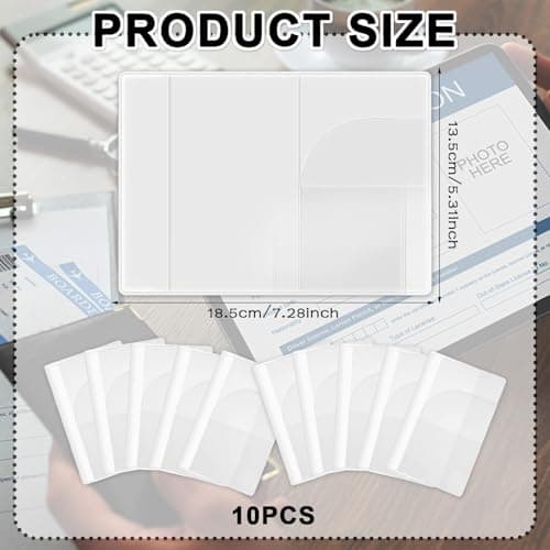 10pcs Waterproof Passport Cover – Transparent Vinyl Travel Wallet with Extra Pockets for Cards & Tickets, adult Waterproof Clear Passport Cover Plastic Passport, Frosted Plastic Passport Cover — view 2