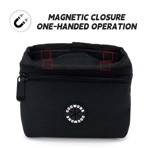 Dog Treat Pouch with Pet Training Clicker, Detachable Dog Puppy Training Treat Bag, 900D Oxford Cloth Magnetic Closure Small Dog Walking Bag for Travel or Outdoor Use — view 6