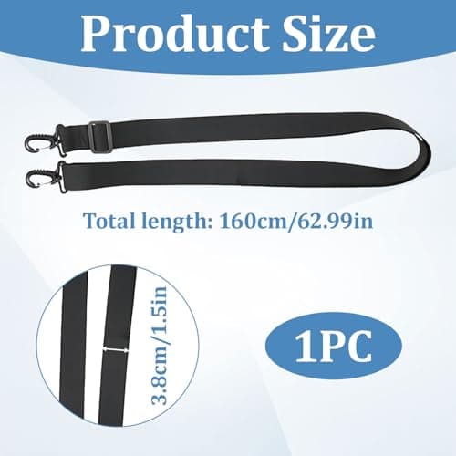 Bag Strap, Adjustable Universal Replacement Shoulder Bag Straps with Dual Clasps Comfortable Wide Crossbody Strap Laptop Camera Handbag Luggage Travel Sports Fitness Crossbody Bags Briefcase — view 2
