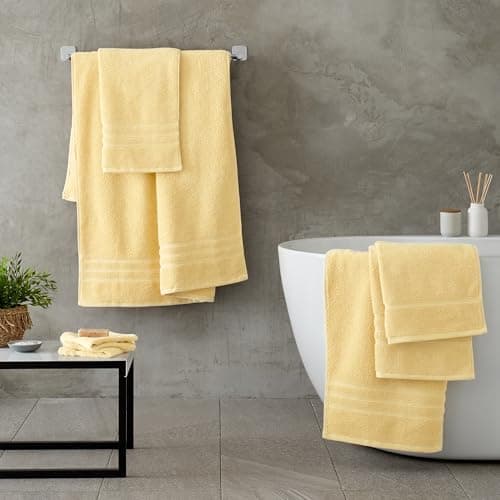 Catherine Lansfield Zero TwistZero Twist Cotton 70x120cm Bath Towel Yellow — view 3