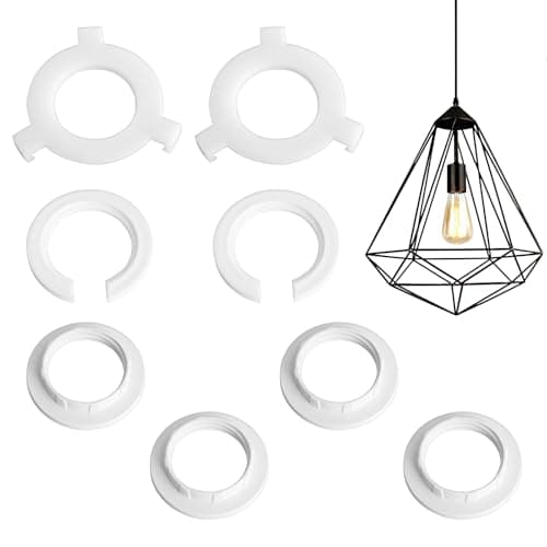 E27 to E14 Lampshade Reducer Ring, 8 Pack Plastic Socket Adapter.