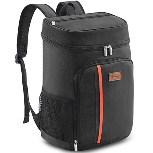 Lifewit 36 Cans Backpack Cooler Waterproof Insulated Soft Lunch Backpack Lightweight Leakproof Cooler Bag for Men Women Adults for Work Picnics Beach Camping Travel Outdoor Activities, Black