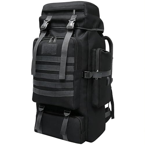 Wesoke 80L 100 liters Camping Hiking Backpack for Men, Extra Large Survival Hunting Backpack, Waterproof Big Molle Military Tactical Rucksack, Oversized Outdoor Sport Travel Daypack