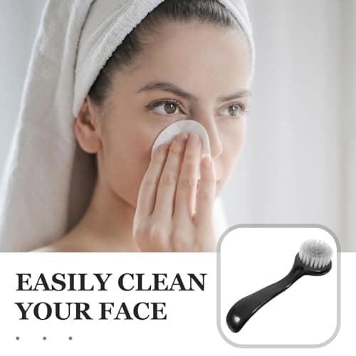 3pcs Black Nylon Wool PVC Facial Cleansing Brush Set — view 3
