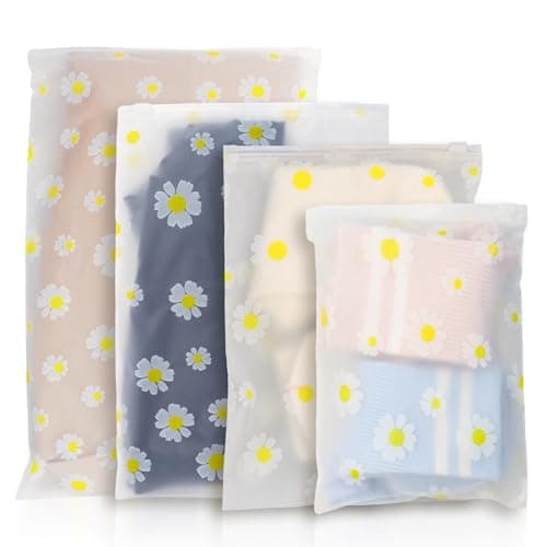 Reusable Zip Bags 40 Pack, Clothes Storage Bags for Travel Organising