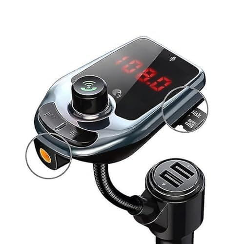 YSAMAX Bluetooth FM Transmitter Kit, Wireless Car Radio Adaptor, Universal Dual USB Charging, Supports Music Player, TF Cards And USB, Display Screen, Best Gift Choice — view 3