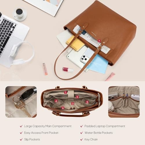 RAINSMORE Handbags for Women Large Tote Bags for Women — view 3