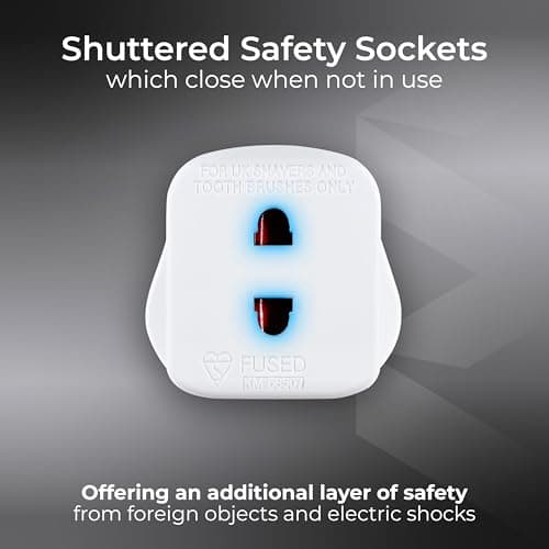 Masterplug Shavingadaptor_01 Electric Shaver Adaptor, 50 x 48 x 46 mm, White — view 3