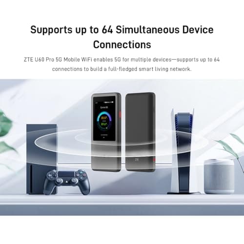 ZTE U60 PRO 5G Unlocked Mobile Wi-Fi Router – Ultra-Fast Portable Hotspot with Dual-Band 5G/4G LTE Connectivity, Supports Multiple Devices, Ideal for Travel, Remote Work & On-the-Go Internet — view 6