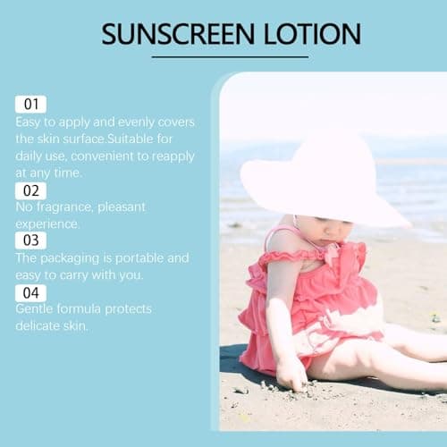 Mineral Sunscreen Lotion SPF 50 for Sensitive Skin - Broad Spectrum Sunblock Cream with Natural Ingredients, Daily Sun Protection for Adults and, Travel Size 100g, Fragrance-Free, Water-Resistant — view 4