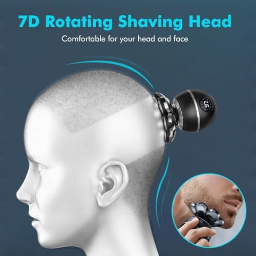 iWarmbase Head Shavers for Bald Men, 7D 6 in 1 Mens Groming Kit — view 2