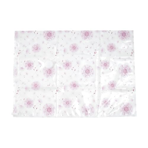 Periea Jasmine Triple Thick Printed Vacuum Bags for Home Storage & Suitcase Space Savers – 3 Sizes – Various Designs Pack of 2 (Pink Dandelion, Medium 40x60cm) — view 5