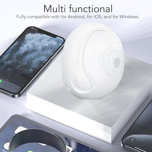 Language Translator Earhooks, BT 5.3 Translator Device with APP, Language Translator, Support 144 Languages Translations, for Music and Calling (White) — view 2