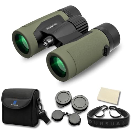 PURSUAL 8x32 Compact Binoculars for Adults High Power for Bird Watching, Hiking, Hunting, Concerts, Travel & Outdoor Adventures. Lightweight & Waterproof providing Crisp, Clear & Bright Images