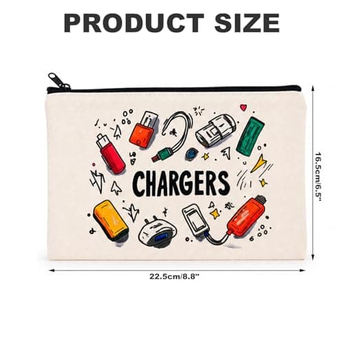Solvio 2 Pack Multi-Use Zipper Pouch, Portable Travel Organizer Bag for Charger Cables, Tech Accessories, Cosmetics and Toiletries, Ideal Holiday Gifts for Women and Men — view 2