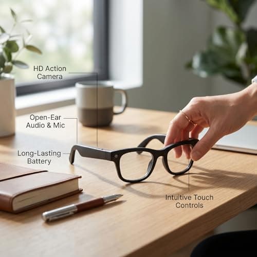 Tonysa AI Smart Glasses with Real Time Translation and Camera — view 2