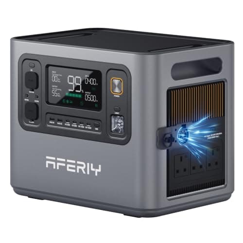 AFERIY P300 Portable Power Station 3000W, 2048Wh LFP Battery Expandable to 10.24kWh,1.5H Fast Charging, 2x140W USB-C Output, 220V-240V, Solar Generator for Camping, Home,Off-grid, 7-Year Warranty