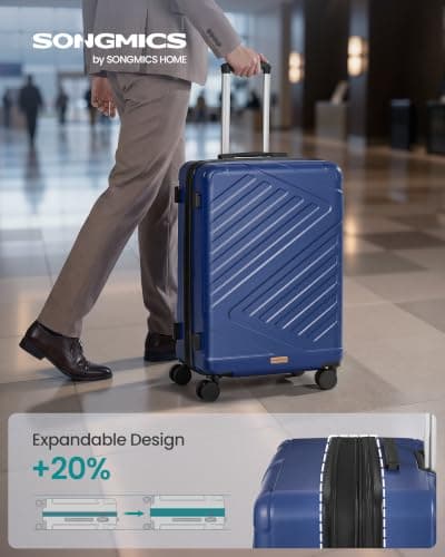 SONGMICS Hard Shell Suitcase, ABS Luggage Trolley with TSA Lock, 24 Inch — view 2