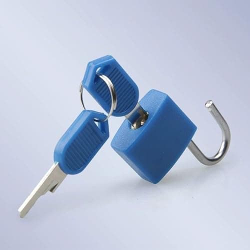 Lansonee 2 Pcs Luggage Lock with Key - Mini Padlock for Gym Locker, Suitcase, Backpack - Zinc Alloy Travel Locks (Blue & Green) — view 5
