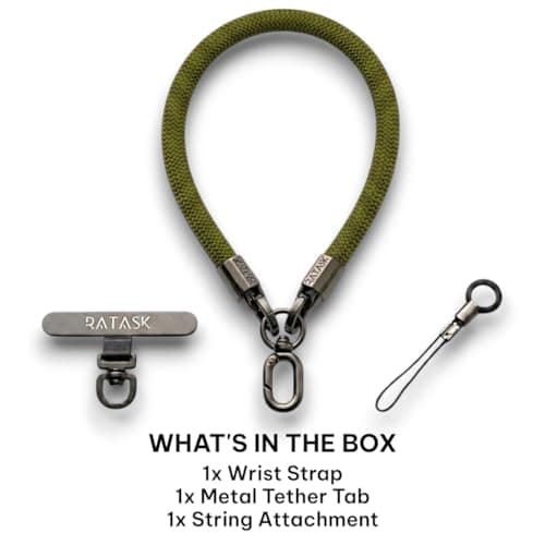 RATASK Wrist Lanyard Strap, Chunky Universal Mobile Phone Strap, Durable 10mm Rope Lanyard for Camera, Keys, Everyday Carry, Phone Charm Accessory, (Khaki) — view 6