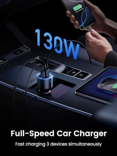 UGREEN 130W Car Charger USB C Fast Charger (with 100W USB C Cable) — view 3