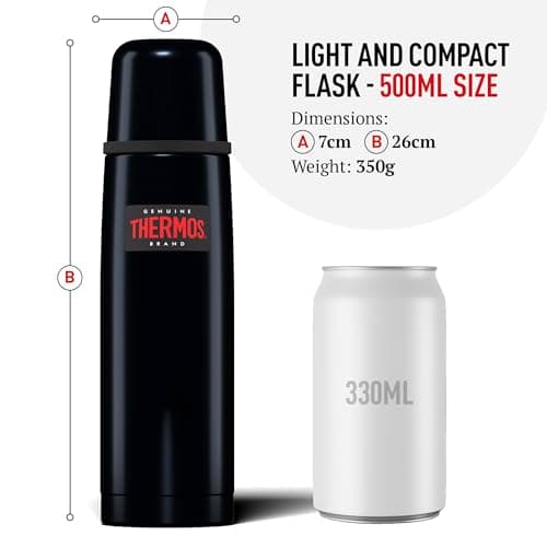 Thermos Light & Compact Blue Drinks Flask (500ml) 14h Hot | 24h Cold — view 4