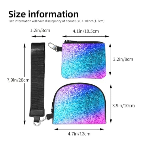 ERCgad Glitter Sequin Spot Print Wrist Strap Outdoor Sports Bag Unisex Fitness Accessory Running Travel Gift — view 4