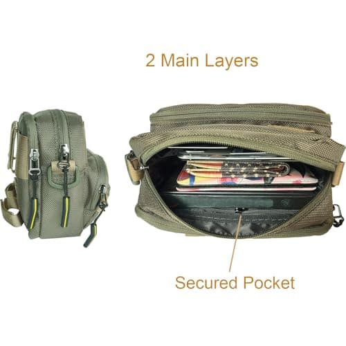 Vanlison Motorcycle Bag, Motorcycle Handlebar Bag Motorcycle Pouch Front Handle Bar Bag Storage Bag Forks Bag Saddle Bag Accessories Compatible with Cruiser Softail Dyna Sportsters Dirt Bike Green — view 6