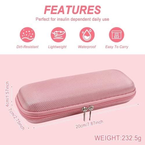 SENLINLIN Insulin Pen Case, Portable Insulin Cooler Travel Case with 2 Nylon Ice Packs and 1 Mini Thermomete, Diabetic Supplies Insulin Pen Case, Medicine Cooler for Travel Insulin Case Diabetic Bag — view 2