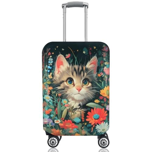 SICANAUO Luggage Covers, Elastic Travel Suitcase Protector, Personalised Suitcase Cover, Anti-Scratch Luggage Storage Covers, Travel Trolley Case Protector (Style 8, XL (29-32 inch suitcase))
