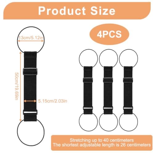 4PCS Adjustable Silicone Elastic Luggage Connector Strap for Carry On Cases — view 2