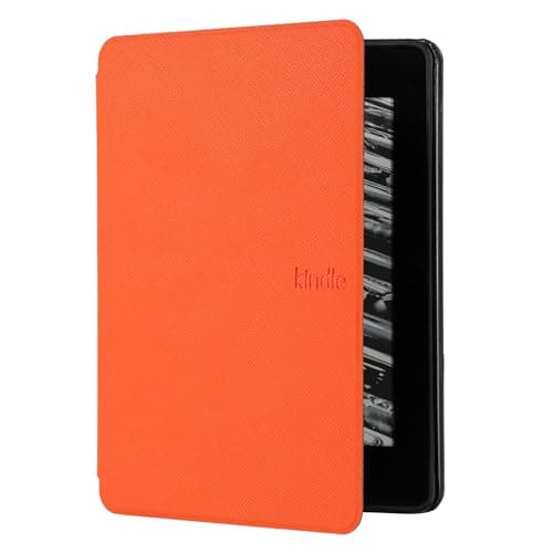DayQiQiPu Case for Kindle Paperwhite (10th Generation, 2018 Released, Model: PQ94WIF) Ultra-Thin PU Leather eReader Case Multi View Angle Anti Shock And Drop Protection Cover - Orange — view 4