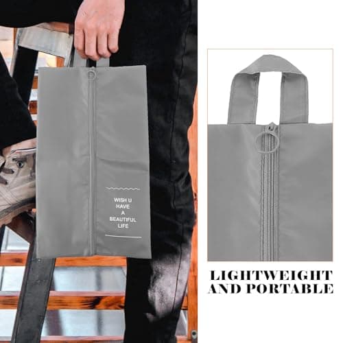 Mobestech 4pcs Waterproof Gym Shoe Bag with Nylon Material Compact Travel Shoe Bags for Packing and Sandals for Travel and Business Trip — view 2
