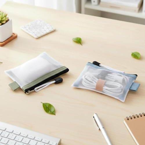 8-Piece Small Zip Pouch Set, Card Storage Bags in 8 Colours — view 6