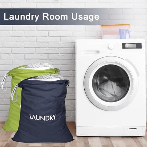 WiseBoy Travel Laundry Bags with Zips, 2 Pack Dirty Laundry Bag for Travel — view 4