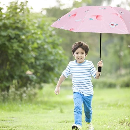 POPETPOP Travel Foldable Umbrella Windproof Rain and Sun Protection Lightweight Portable Umbrella for Women and Men Quick-drying Fabric — view 5