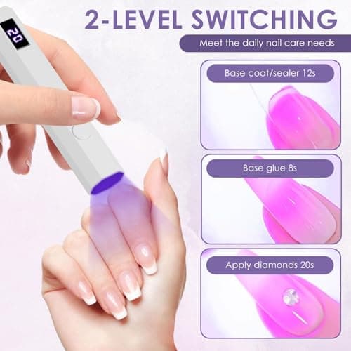 Mini UV Lamps for Gel Nails with LED Screen Handheld Small Nail Lamps Led — view 5