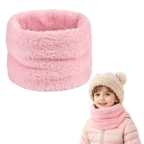 flintronic Kids Neck Scarves, Loop Scarf Set, Girls Boys Neck Warmer, Children Autumn Winter Scarf, Thermal Windproof, for Toddler Boys Girls, Pink