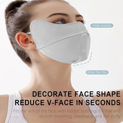 UV Protection Face Masque Reusable 3D Lightweight Sun Shield Face Cover — view 3