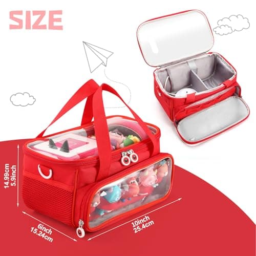 Nbbwwu Carrying Case For Starters Set, Transparent Carrying Case For Starters Set And Accessories Toni-es Case Travel Storage Felt Bag With Handle,Carrying Bag For Set — view 5