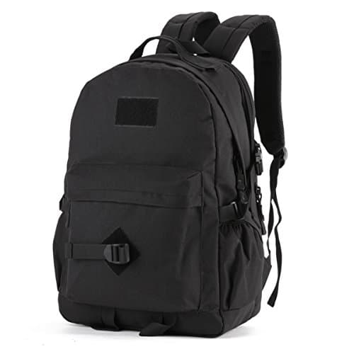 YuanWen Hiking Backpack 40L Casual Backpack Military Tactical Rucksack Waterproof Assault Pack School Bag for Men Women Camping Laptop Backpack Trekking Backpack Black