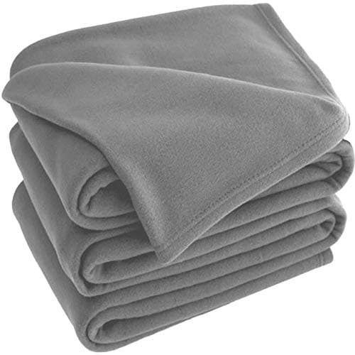Adore Home Soft Warm Polar Fleece Blanket Large - Cosy Throw for Sofa, Bed, Travel, Car and Camping, 120x150cm, Grey