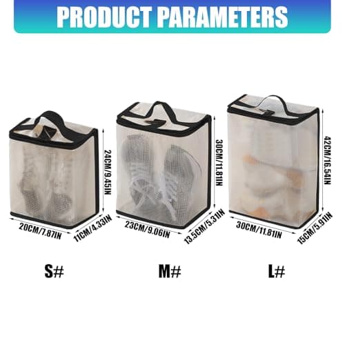 Tsophreniq Space Saving Shoe Container with Zippered Closure, Dress — view 2