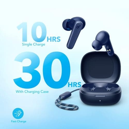 soundcore by Anker P20i True Wireless Earbuds, 10mm Drivers with Big Bass, Bluetooth 5.3, 30H Long Playtime, IPX5 Water-Resistant, 2 Mics for AI Clear Calls, 22 Preset EQs, Customization via App — view 6