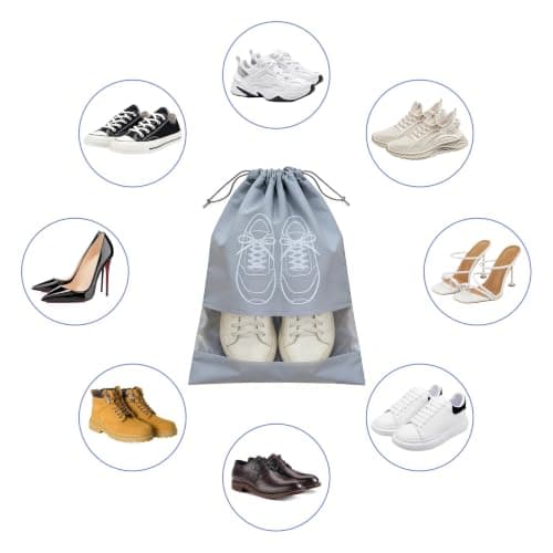 20PCS Shoe Storage Bags Travel Accessories Drawstring with Transparent Slot — view 4