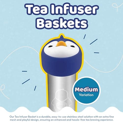 Penguin Cold Brew - Floating Tea Infuser Baskets - Stainless Steel Strainers for Loose Leaf Tea and Coffee - Extra Fine Metal Micro Mesh Steeper - Reusable, Travel-Friendly Fits Any 40oz Tumbler — view 2